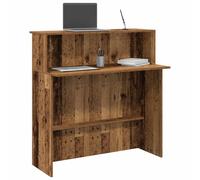 vidaXL Reception Desk Old Wood 100x50x103.5 cm Engineered Wood