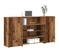 vidaXL Reception Desk Old Wood 200x50x103.5 cm Engineered Wood