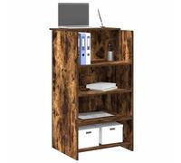 vidaXL Reception Desk Smoked Oak 55x50x103.5 cm Engineered Wood