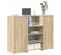 vidaXL Reception Desk Sonoma Oak 135x50x103.5 cm Engineered Wood