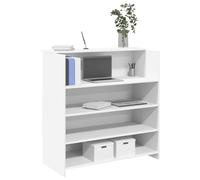 vidaXL Reception Desk White 100x50x103.5 cm Engineered Wood