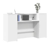 vidaXL Reception Desk White 180x50x103.5 cm Engineered Wood, White