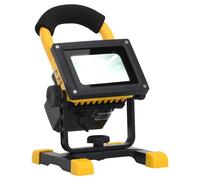 vidaXL Rechargeable LED Spotlight with Handle 30 W Cold White Work Flood Lamp