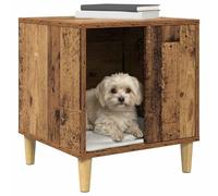 vidaXL Reclaimed Wood Dog Kennel, 44 x 42 x 49 cm, Wood Material, Living Room, Rectangular Minimalist Design, Multifunctional Storage, Durable Materials, Modern Exterior, Practical Solutions
