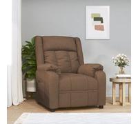 vidaXL Recliner Chair Brown Fabric