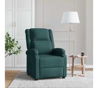 vidaXL Recliner Chair Dark Green Fabric