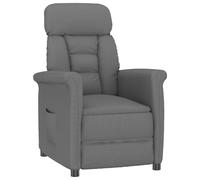 vidaXL Recliner Chair Dark Grey Dark grey 70.5 x 96.5 x 95 cm Fabric