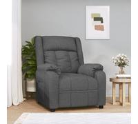 vidaXL Recliner Chair Dark Grey Fabric