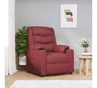 vidaXL Recliner Chair Wine Red Faux Leather