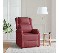 vidaXL Recliner Chair Wine Red Faux Leather