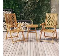 Reclining Garden Chairs Recliner Wooden Lounge Chair Solid Wood Acacia vidaXL