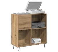 vidaXL Record Cabinet Artisan oak 85 x 38 x 89 cm Engineered Wood | Crafted beautifully to bring a modern vibe, Comes with four roomy drawers and two shelves for keeping things tidy,