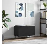 vidaXL Record Cabinet Black 74.5x38x48 cm Engineered Wood