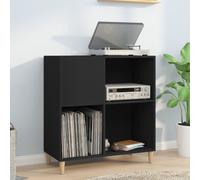 vidaXL Record Cabinet Black 84.5x38x89 cm Engineered Wood