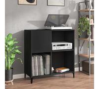 vidaXL Record Cabinet Black 84.5x38x89 cm Engineered Wood