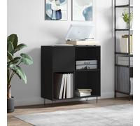 vidaXL Record Cabinet Black 84.5x38x89 cm Engineered Wood