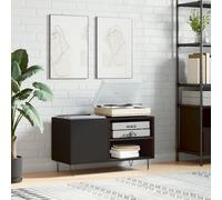 vidaXL Record Cabinet Black 85x38x48 cm Engineered Wood
