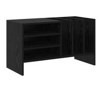 vidaXL Record Cabinet Black Oak 78.5 x 35 x 45 cm Engineered Wood, Living Room, Rectangular, Modern, Storage Solutions for a Stylish, Functional Space, Organize Your Home Efficiently