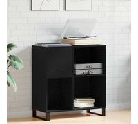 vidaXL Record Cabinet Black Oak 85 x 38 x 89 cm Engineered Wood
