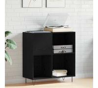 vidaXL Record Cabinet Black Oak 85 x 38 x 89 cm Engineered Wood