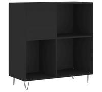 vidaXL Record Cabinet Black 84.5x38x89 cm Engineered Wood