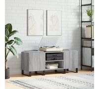 vidaXL Record Cabinet Grey Sonoma 121x38x48 cm Engineered Wood