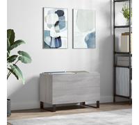(grey sonoma) vidaXL Record Cabinet Vinyl Record Storage Cabinet Grey Sonoma Engineered Wood