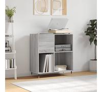vidaXL Engineered Wood Record Cabinet - Stylish Grey Sonoma Vinyl Storage for Living Room and Lounge Area