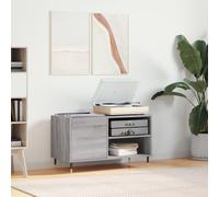 (grey sonoma) vidaXL Record Cabinet Record Storage Cabinet Sideboard White Engineered Wood
