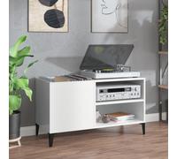 (high gloss white, 84.5 x 38 x 48 cm) vidaXL Record Cabinet Office Vinyl Storage Cabinet Sideboard Engineered Wood