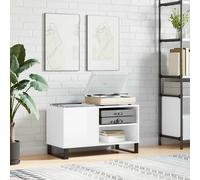 vidaXL Record Cabinet High Gloss White 85x38x48 cm Engineered Wood
