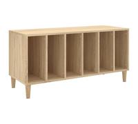 (sonoma oak) vidaXL Record Cabinet Sideboard Vinyl Storage Cabinet Display Engineered Wood