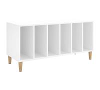 Vidaxl Record Cabinet White 100X38X48 Cm Engineered Wood
