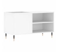 vidaXL Record Cabinet Record Storage Cabinet Sideboard White Engineered Wood