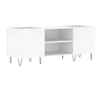 vidaXL Record Cabinet Record Storage Cabinet Sideboard White Engineered Wood
