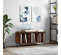 vidaXL Record Cabinet Smoked Oak 100x38x48 cm Engineered Wood