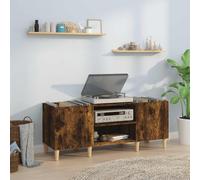 vidaXL Record Cabinet Smoked Oak 121x38x48 cm Engineered Wood