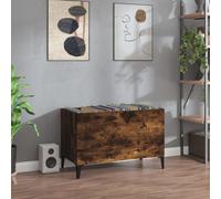vidaXL Record Cabinet Smoked Oak 74.5x38x48 cm Engineered Wood