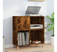 vidaXL Record Cabinet Smoked Oak 84.5x38x89 cm Engineered Wood, Brown