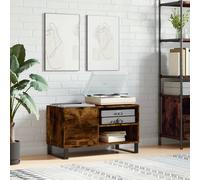 vidaXL Record Cabinet Smoked Oak 85x38x48 cm Engineered Wood