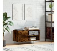 vidaXL Record Cabinet Smoked Oak 85x38x48 cm Engineered Wood