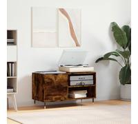 vidaXL Record Cabinet Smoked Oak 85x38x48 cm Engineered Wood