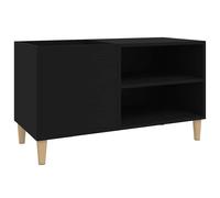 vidaXL 2 Shelf Black Record Cabinet - Size: 48 x 84.5 x 38cm - Wilko