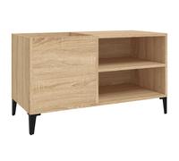 vidaXL Record Cabinet Sonoma Oak, Engineered Wood, 84.5x38x48 cm, Brown