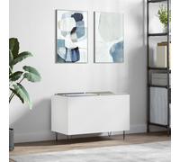 vidaXL Record Cabinet White 74.5x38x48 cm Engineered Wood