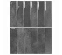 vidaXL Rectangle Tile 10pcs Grey 29 x 22.9 cm Polyurethane and PET Bathroom Tiles Rectangle Waterproof Durable Glossy Surface Cool Home Decor