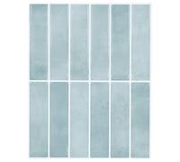 vidaXL Rectangle Tile 20pcs Grey Green 11.4 x 9 Inch Bathroom Tiles Rectangle Waterproof Durable Glossy Surface Cool Home Decor