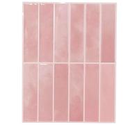 vidaXL Rectangle Tile 20pcs Pink 29 x 22.9 cm Polyurethane and PET Bathroom Tiles Rectangle Waterproof Durable Glossy Surface Cool Home Decor
