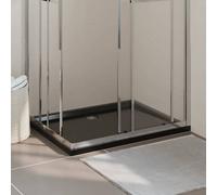 Vidaxl Rectangular Abs Shower Base Tray Black 80X100 Cm