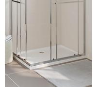 vidaXL Rectangular ABS Shower Base Tray White Bathroom Plumbing Shower Parts